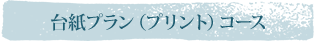 台紙プラン(プリント)コース